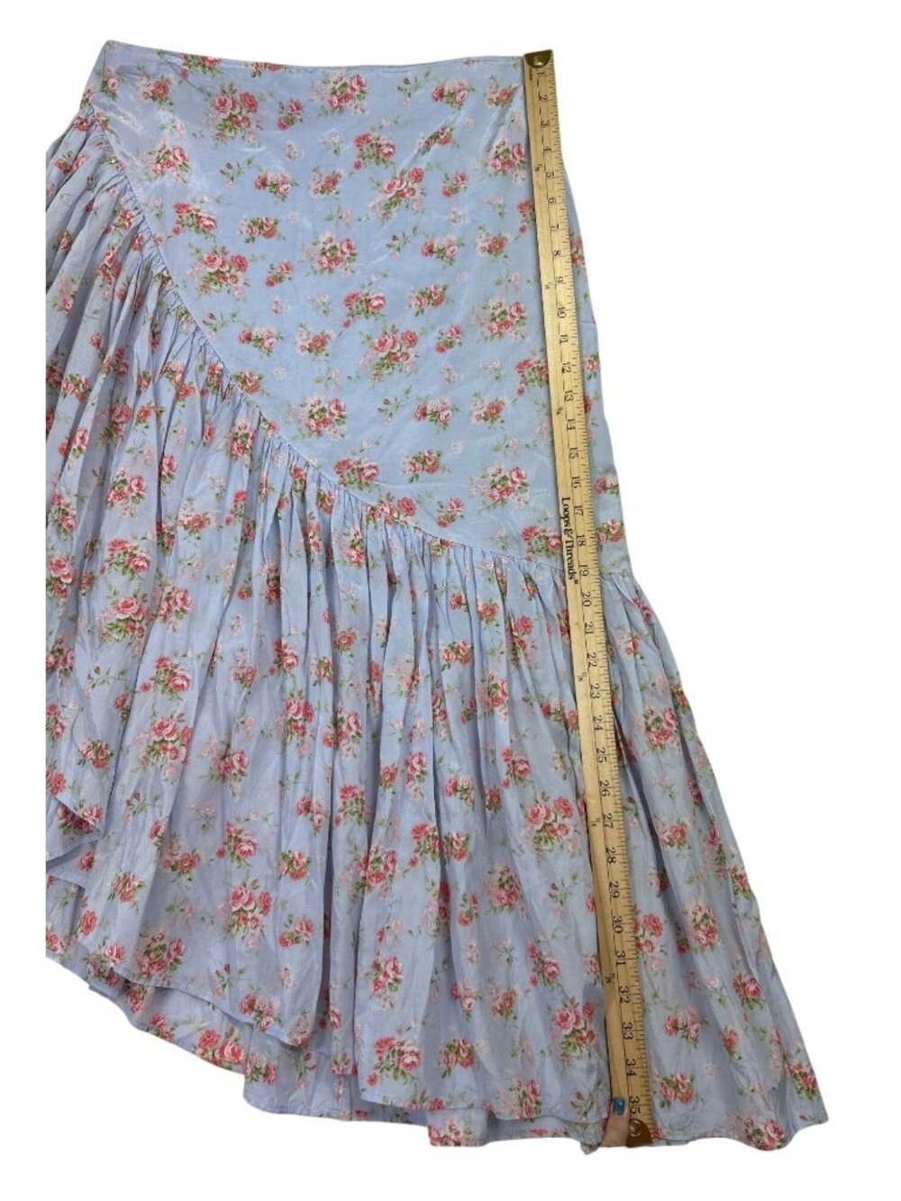 NWT Abercrombie & Fitch Sz M Floral Asymmetrical Coquette Ruffle Skirt Romantic - Picture 3 of 12